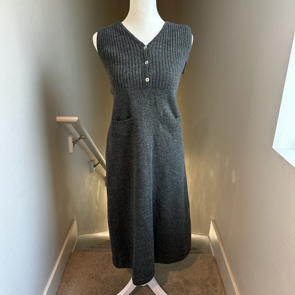 The Territory Ahead Gray 100% Wool Sweater Dress Medium - Picture 1 of 5